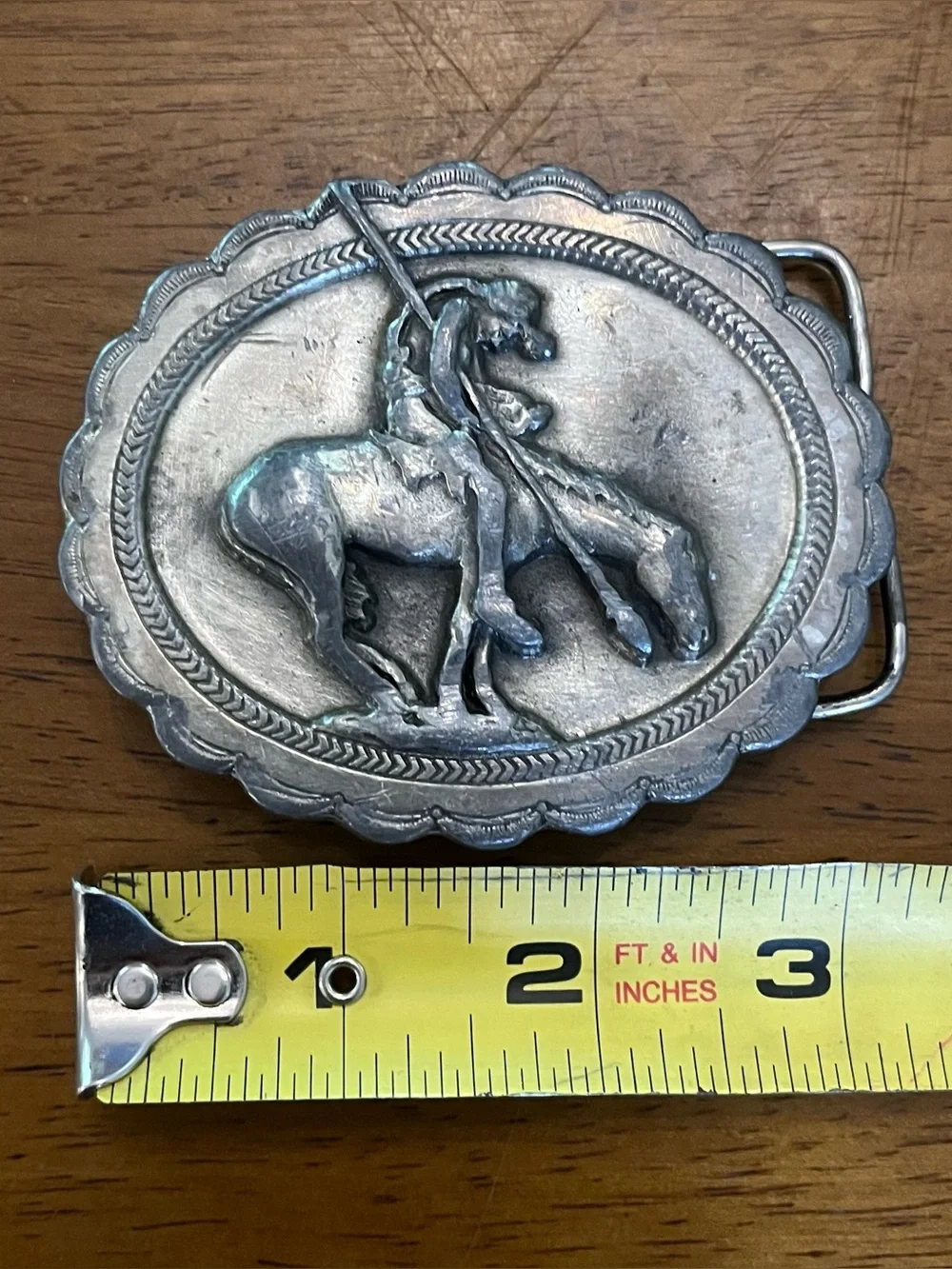VTG 1982 Siskiyou Belt Buckle The Saga of the American Indian End Of The Trail